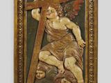 an image of a painting of a man carrying a cross
