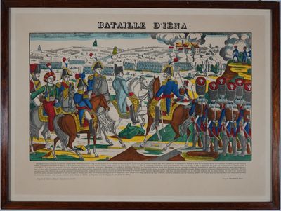 BATAILLE D'IENA Gravure polychrome de l'imagerie PELLERIN à …