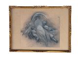 an image of a drawing of a woman holding a baby