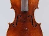 an old violin with a bow on a white background