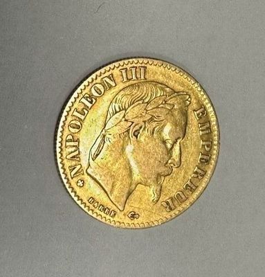 Une pièce de 10 Francs Napoléon III en or datée de 1868 - Photo 1