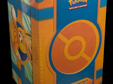 une boîte en carton sur laquelle figure l'image d'un personnage de Pokémon