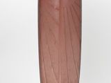 a brown vase with a black base on a white background