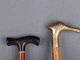 two canes that are next to each other on a table