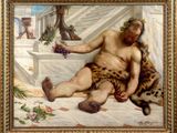 an image of a painting of a naked man with a cat