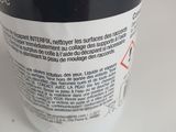 a container with a black and white label on it