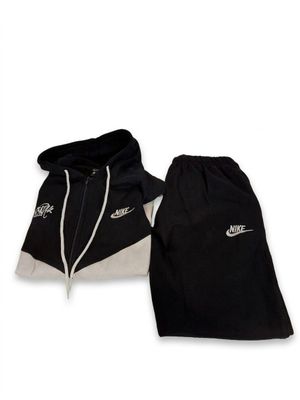 nike black and white tracksuits with hoodie and pants