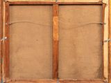 an image of a painting of a window with a wooden frame
