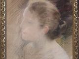 Portrait d'une jeune femme en robe blanche, par [auteur]