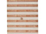 a close up of a white and brown striped box on a white background