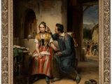 une image représentant un tableau où l'on voit un homme et une femme assis dans une pièce