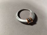 a close up of a ring on a table