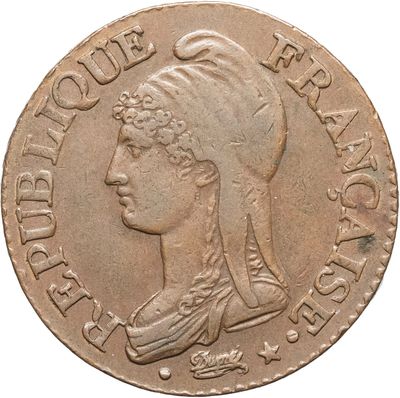 gros plan d'une pièce de monnaie sur laquelle figure une tête de femme