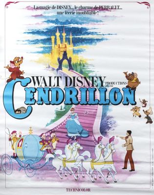 the poster for walt ' s cinderella is shown in this image