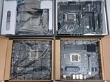 two boxes containing a motherboard and a mother board inside of a cardboard box