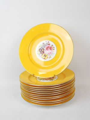 a lot of plates stacked on top of each other