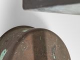a close up of a door handle on a door