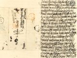 un ancien manuscrit rédigé à l'encre noire sur fond blanc