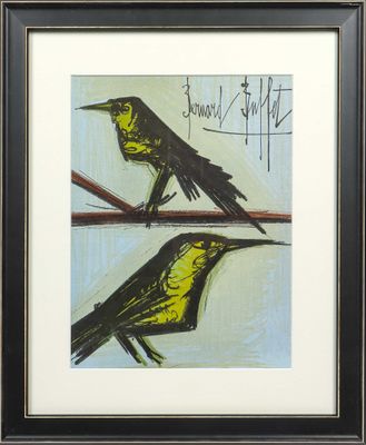 Bernard BUFFET (1928-1999) Les deux oiseaux Lithographie en …
