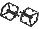 a pair of black pedals with a white background