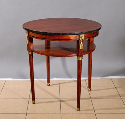 an image of a small table with a marble top