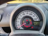 a close up of a speedometer in a car