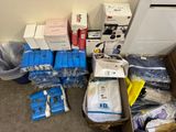 many boxes of items that are sitting on the floor