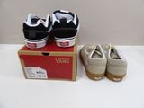 pair of vans slip ons in a box next to a pair of vans slip ons
