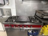 a kitchen with a stove, oven, and dishwasher in it