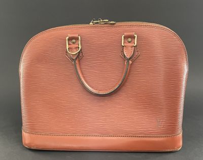 louis vuitton pink epi leather handbag with gold hardware