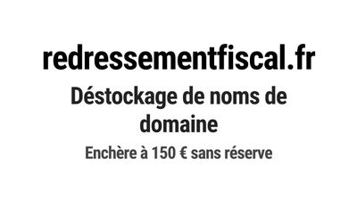 Nom de domaine redressementfiscal.