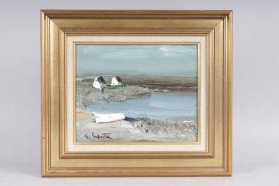 Georges LAPORTE (1926-2000) : la barque blanche. - Photo 1