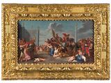 an image of a painting of a group of people on a stage