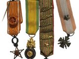 an image of a bunch of medals hanging from a string