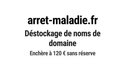 Nom de domaine arret-maladie.fr.