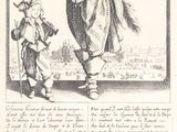 an old drawing of a man and a boy standing next to each other