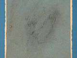 a drawing of a man ' s face on a piece of paper
