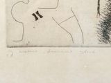 a drawing of a man with a guitar in front of a window