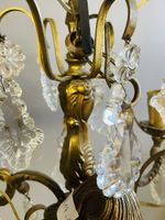 Lustre électrifié en bronze doré à trois bras de lumière dan… (photo 3)