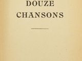 the cover of the book douze chansons is shown