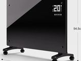 an image of a black table top with a clock on it