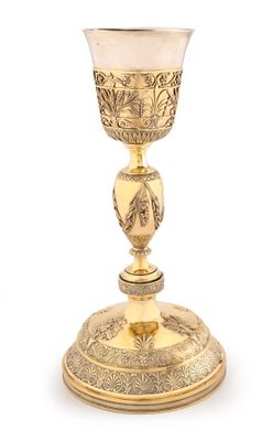 CALICE en argent et argent doré, BLOIS 1798-1809 par l'orfèvre « S.G » - Photo 1