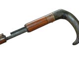 a wooden handle with a wooden handle on it