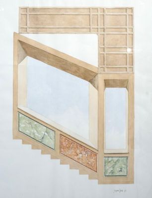 Jacques JOOS (1945-2021), "Projet de cage d'escalier", 1996,…