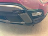 a close up of a car ' s bumper with a sticker on it