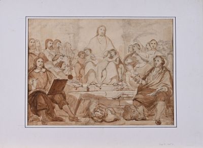 Ecole française vers 1830 Allégorie des Arts et de la Religi…