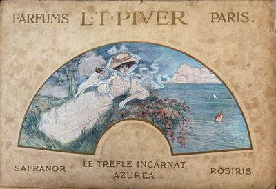 L.T.PIVER Panneau publicitaire en carton illustré en réserve…