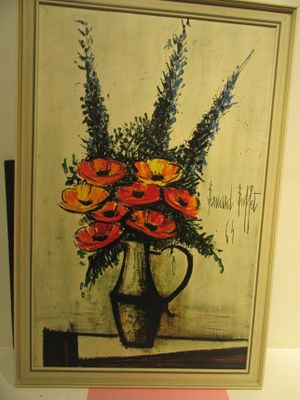 a picture of a painting of flowers in a vase