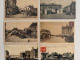 plusieurs vieilles photos en noir et blanc représentant une rue et des bâtiments d'une ville