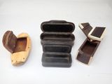 a small wooden shoe box and a small wooden shoe box